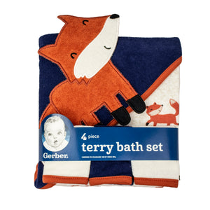 Gerber Boy's Fox Hooded Towel 4 Piece Set 234524230B03OSZ