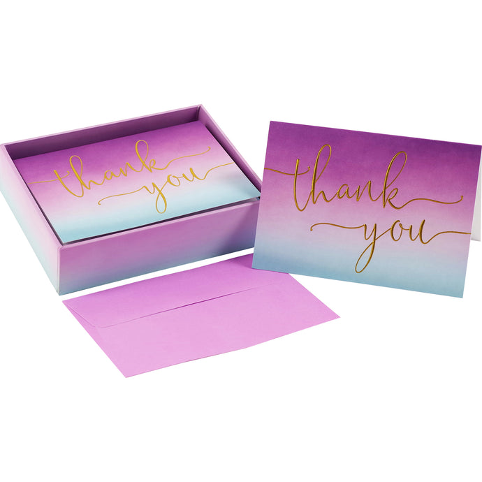 Thank You Amethyst card set