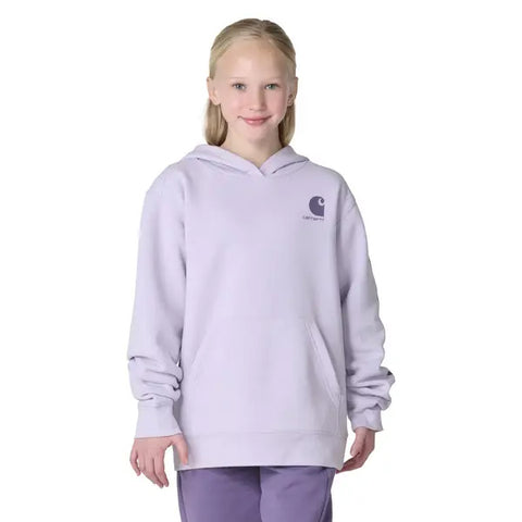 thistle, Girls' Long-Sleeve Hooded Logo Sweatshirt CA7204