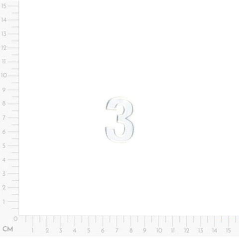 three, Number Applique M15491