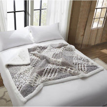 Sherpa throw on bed