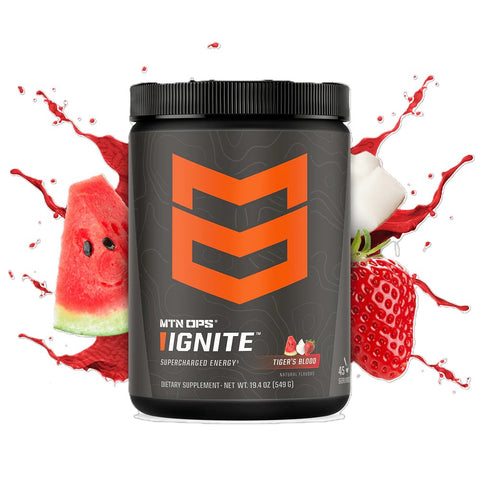 MTN OPS Ignite energy drink mix in Tiger's Blood