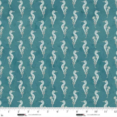 tiny seahorses, A Drop Into the Ocean Cotton Fabric 88