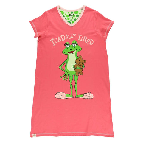 Lazy One Toadally Tired women's nightshirt