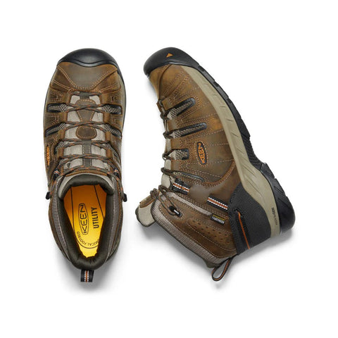 Keen men's Flint II Mid waterproof soft toe work boot top view