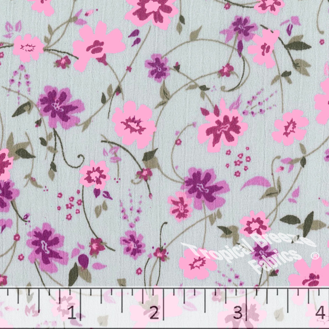 Grey Background with floral pattern