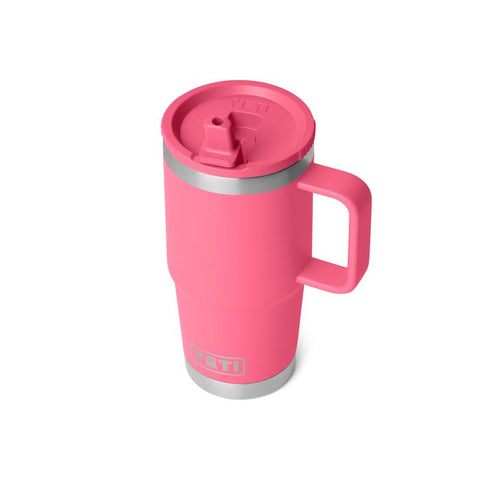 Yeti Rambler 20 oz. Travel Straw Mug in tropical pink