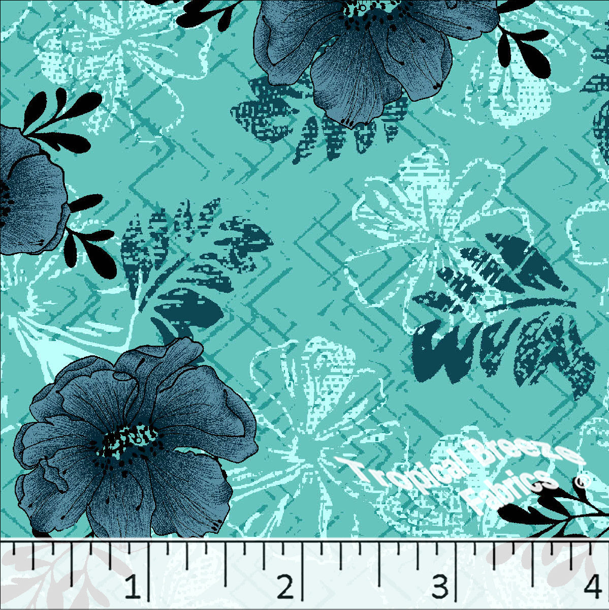 Tropical Breeze Fabrics Standard Weave Large Floral Poly Cotton Dress Fabric  5988 – Good's Store Online