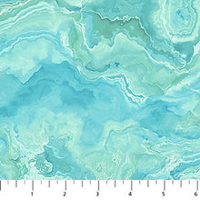 Tranquil Waters Collection Marbled Cotton Fabric DP27210 turquoise