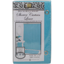 Turquoise blue shower curtain