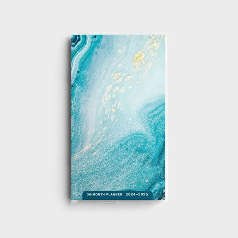 2024-2025 28-Month Planner Blue & Gold Marble U0272