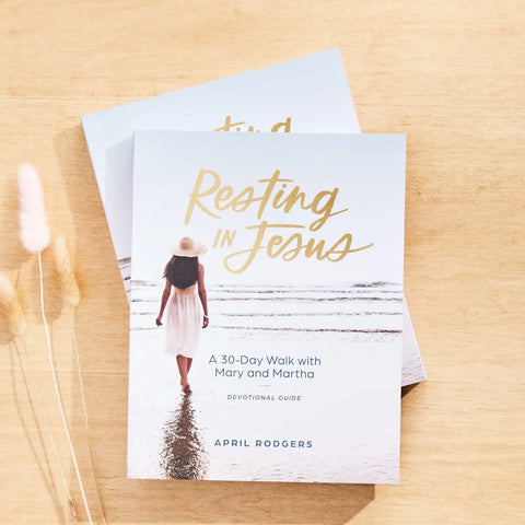 Resting in Jesus Devotionals on Table with Thistles