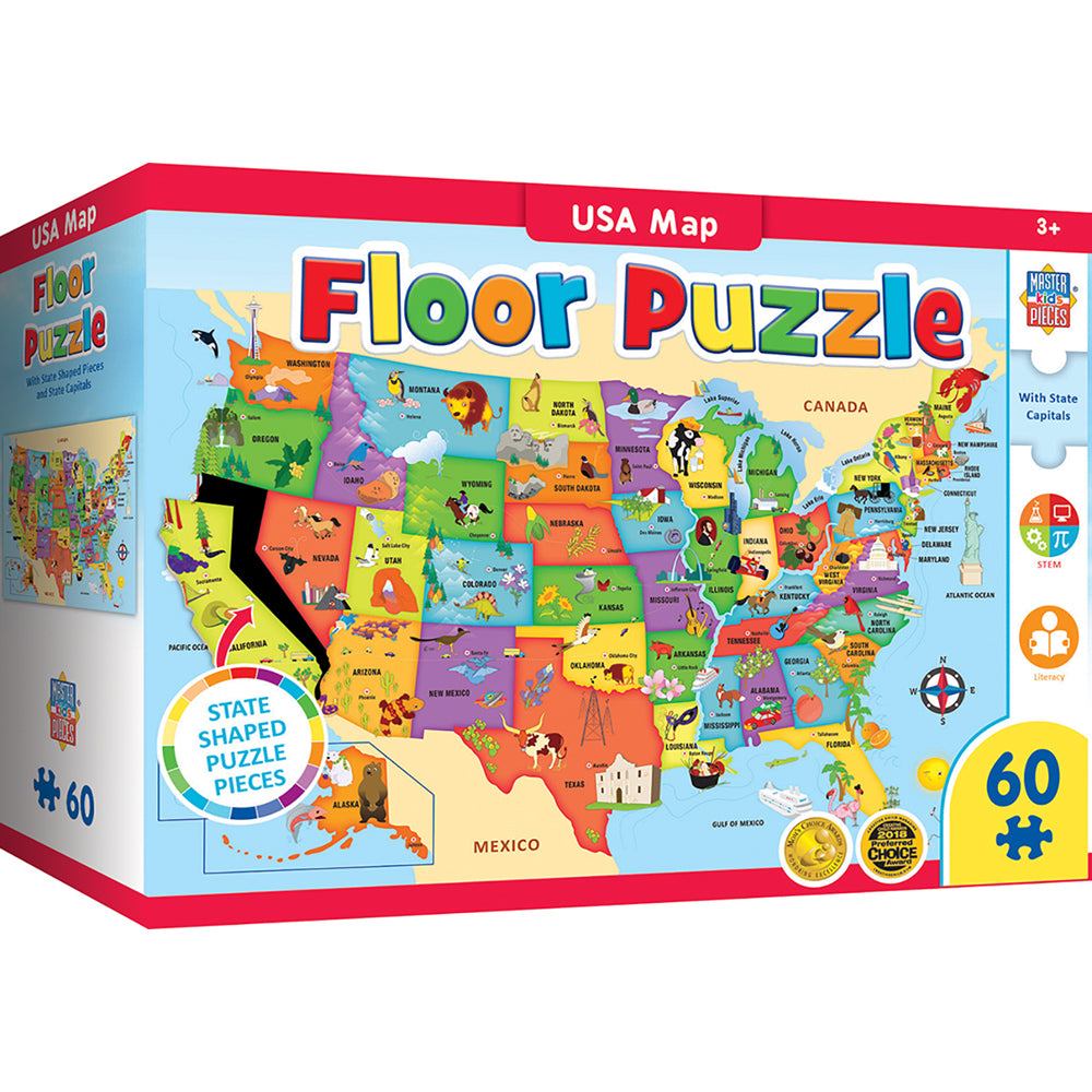 USA map floor puzzle