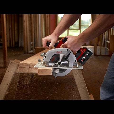 Using a Milwaukee M18 cordless 6.5-inch circular saw