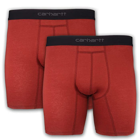 Red Men's 2-Pack 8" Basic Boxer Briefs UU0125