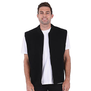Black Men's Quilt Lined Cotton Vest V6021