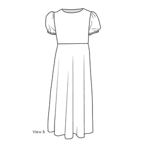 Girls' Slim Dress Patterns View B