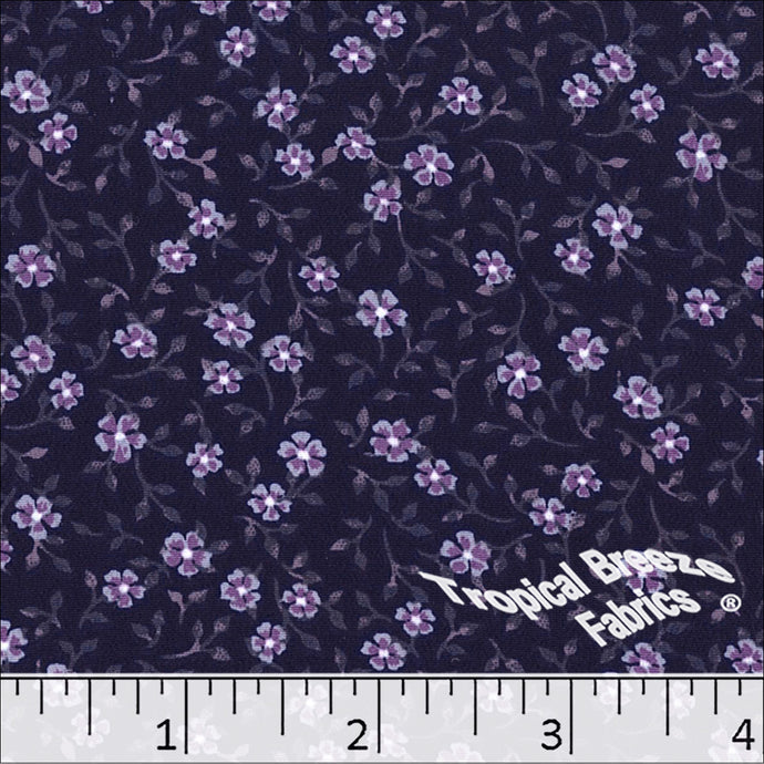 Koshibo Floral Print Polyester Dress Fabric 048334 violet