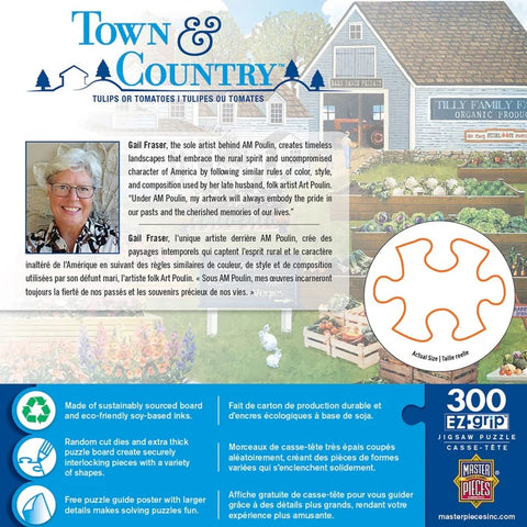 Town & Country - Tulips or Tomatoes 300 Piece EZ Grip Jigsaw Puzzle 32533 back of box
