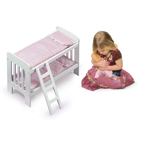 Baby Doll Bunk Bed with Bedding & Ladder 1855