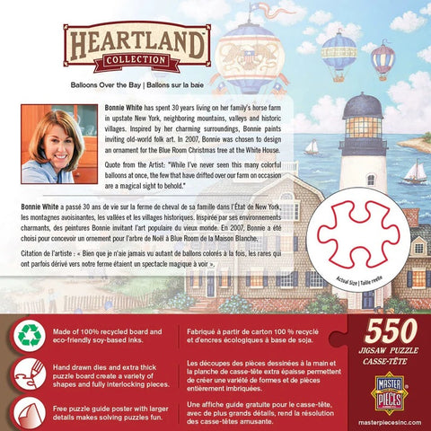 Heartland - Balloons Over the Bay 550 Piece Jigsaw Puzzle 32049 back of box