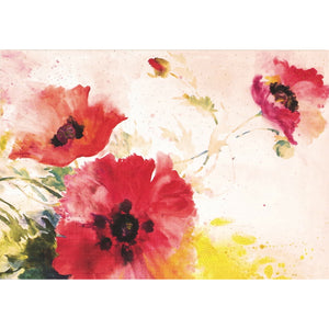 Watercolor Poppies notecard