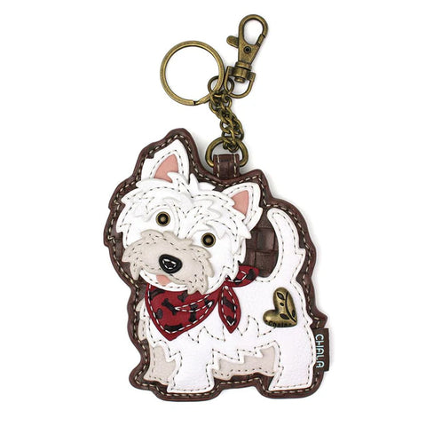 westie, Key Fob Coin Purse 806