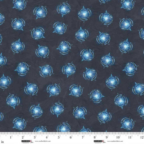 whale circles, A Drop Into the Ocean Cotton Fabric 88