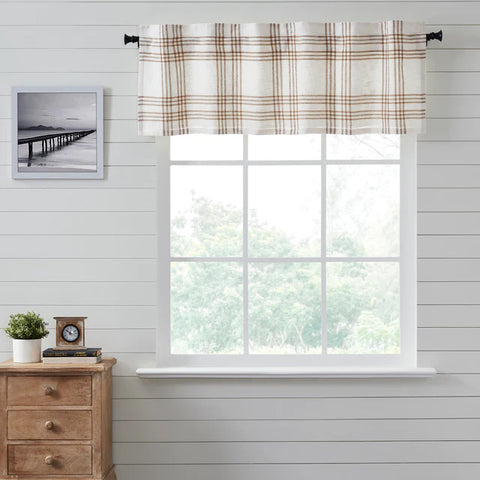 Wheat Plaid Valance 80