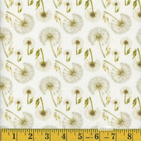 white, Dandelion Swiss Dot Fabric 1390