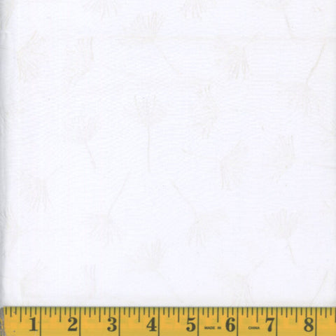 white, Puff Polyester Dandelion Fabric 1426