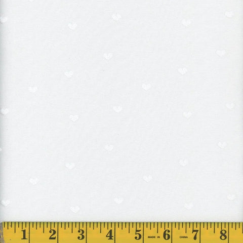 white, Jacquard Knit Heart Fabric 1437