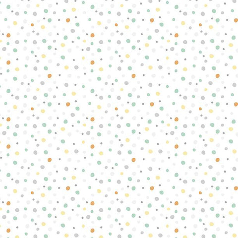 Hello Sunbeam Collection Small Dots Cotton Fabric White