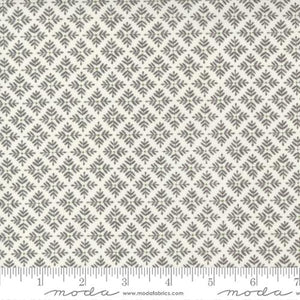 Happiness Blooms Collection Fern Flowers Cotton Fabric white