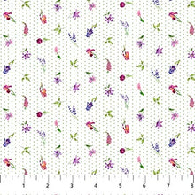 Deborahs Garden Collection Floral Dots Cotton Fabric DP25596 white