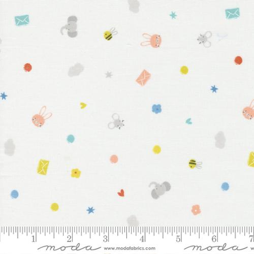 Delivered with Love Collection Littles Cotton Fabric 25133 white