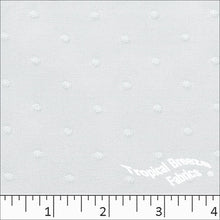 Embossed Swiss Dot Polyester Knit Fabric 32323 white