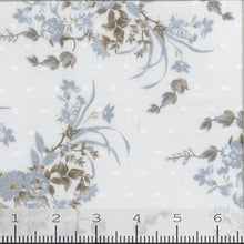 white, Fashion Floral Print Fabric CA-197