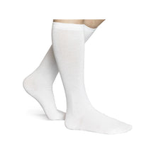 Girl's Flat Knit Knee-High Socks LA2000 white