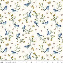 Melody Collection Birds Cotton Fabric C15141 white