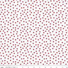 My Valentine Collection Heart Toss Cotton Fabric C14154 white