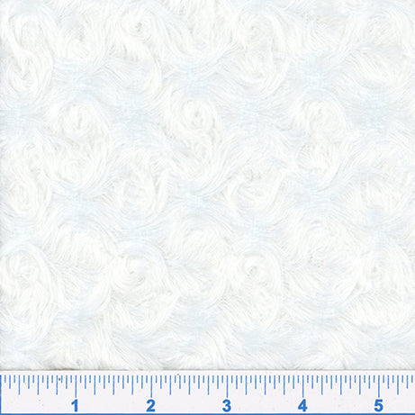 white, Rose Plush Polar Fleece Fabric