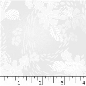 Standard Weave Floral Print Dress Fabric 6160 white