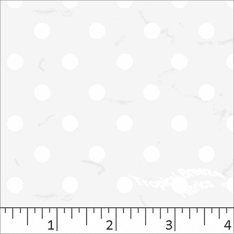 white, Standard Weave Polka Dot Print Poly Cotton Fabric 6300