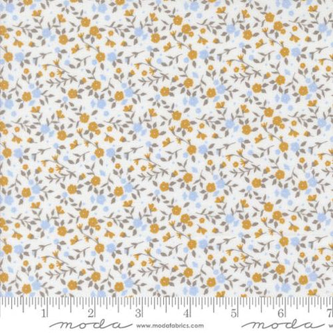 white, Sun Drenched Collection Tiny Floral Toss Cotton Fabric 43205