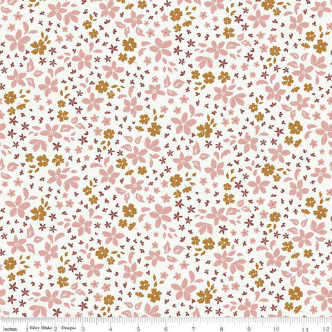 white, Winged Medley Collection Petals Cotton Fabric C15913