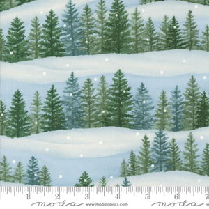 Woodland Winter Collection Tree Landscape Cotton Fabric 56091 white