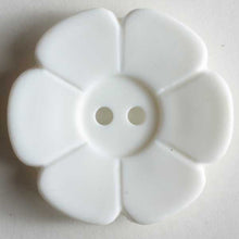 White flower button