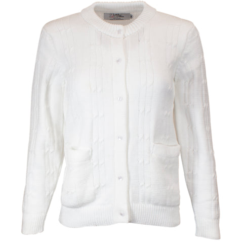 White Lori Ann long sleeve sweater