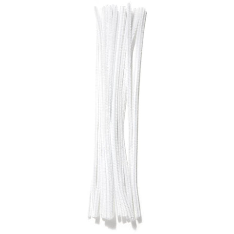 White chenille stems